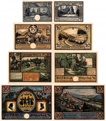 Stuetzerbach 10-50 Pfennig 4 Pieces Notgeld Set, 1921, Mehl #1287.3, UNC
