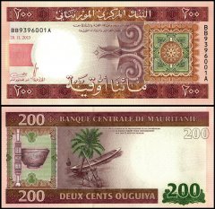 Mauritania 200 Ouguiya Banknote, 2013, P-17, UNC