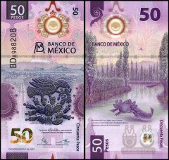 Mexico 50 Pesos Banknote, 2022, P-133c.5, UNC, Polymer