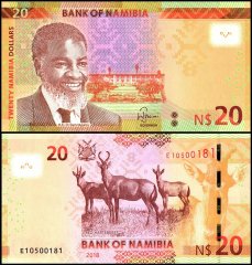 Namibia 20 Namibia Dollars Banknote, 2018, P-17a.2, UNC