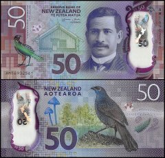 New Zealand 50 Dollars Banknote, 2016, P-194, UNC, Polymer