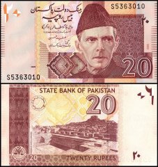 Pakistan 20 Rupees Banknote, 2005, P-46a, UNC
