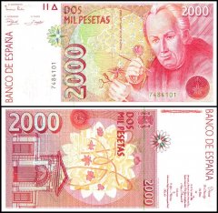 Spain 2,000 Pesetas Banknote, 1992, P-162, UNC
