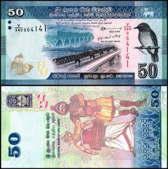 Sri Lanka 50 Rupees Banknote, 2021, P-124h, UNC