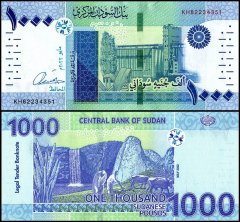 Sudan 1,000 Sudanese Pounds Banknote, 2022, P-81a.2, UNC