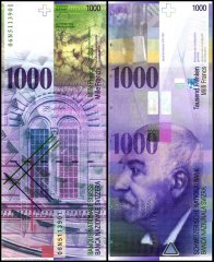 Switzerland 1,000 Franken Banknote, 2006, P-74c.3, UNC