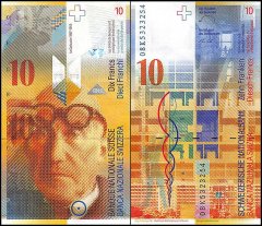 Switzerland 10 Franken Banknote, 2008, P-67c, UNC