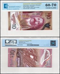 Barbados 10 Dollars Banknote, 2022, P-82, UNC, Polymer, TAP 60-70 Authenticated