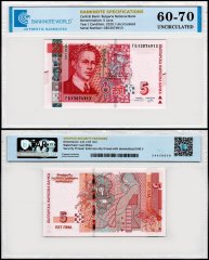 Bulgaria 5 Leva Banknote, 2020, P-116c, UNC, TAP 60-70 Authenticated