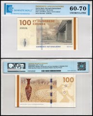 Denmark 100 Kroner Banknote, 2015, P-66d.3, UNC, TAP 60-70 Authenticated