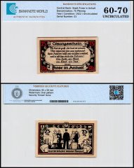 Frose in Anhalt 75 Pfennig Notgeld, 1922 ND, Mehl #398.5, UNC, TAP 60-70 Authenticated