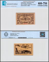 Noerenberg in Pommern 50 Pfennig Notgeld, 1920, Mehl #979.1a, UNC, TAP 60-70 Authenticated