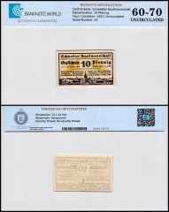 Schwedt 10 Pfennig Notgeld, 1922, Tieste #6770.05.01, UNC, TAP 60-70 Authenticated