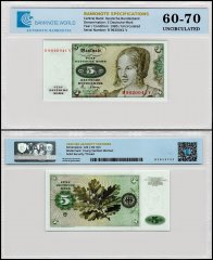 Germany Federal Republic 5 Deutsche Mark Banknote, 1980, P-30b.1, UNC, TAP 60-70 Authenticated