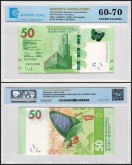 Hong Kong - Standard Chartered Bank 50 Dollars Banknote, 2018, P-303a.1, UNC, TAP 60-70 Authenticated