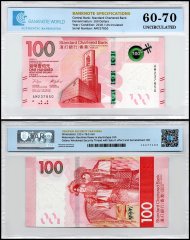 Hong Kong - Standard Chartered Bank 100 Dollars Banknote, 2018, P-304, UNC, TAP 60-70 Authenticated
