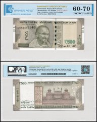 India 500 Rupees Banknote, 2018, P-114kz, UNC, Replacement, TAP 60-70 Authenticated