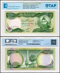 Iraq 10,000 Dinars Banknote, 2003 (AH1424), P-95a, UNC, TAP Authenticated