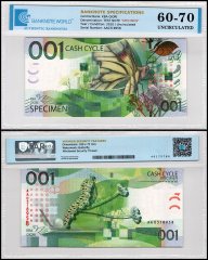 KBA Giori 001 Cash Cycle, Test Note, Switzerland, 2010, UNC, Specimen, TAP 60-70 Authenticated