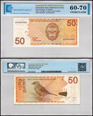 Netherlands Antilles 50 Gulden Banknote, 2016, P-30h, UNC, TAP 60-70 Authenticated