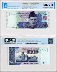 Pakistan 1,000 Rupees Banknote, 2018, P-50m, UNC, TAP 60-70 Authenticated