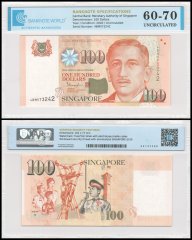 Singapore 100 Dollars Banknote, 2020, P-50j, UNC, TAP 60-70 Authenticated
