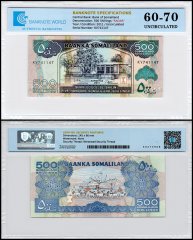 Somaliland 500 Shillings Banknote, 2011, P-6h, UNC, Radar Serial #KV741147, TAP 60-70 Authenticated