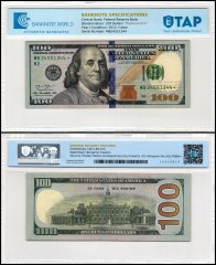 United States of America - USA 100 Dollars Banknote, 2013, P-543z, Used, Replacement/Star, TAP Authenticated