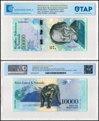 Venezuela 10,000 Bolivares Banknote, 2016, P-98a, UNC, TAP Authenticated