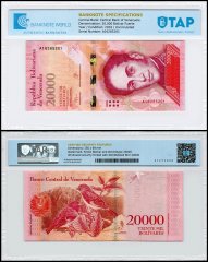 Venezuela 20,000 Bolivar Fuerte Banknote, 2016, P-99a, UNC, TAP Authenticated