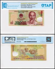 Vietnam 10,000 Dong Banknote, 2020, P-119m, UNC, Polymer, TAP Authenticated