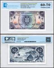 Western Samoa 2 Tala Banknote, 2020, P-17cCS, UNC, Limited Official Reprint, TAP 60-70 Authenticated