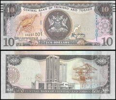 Trinidad & Tobago 10 Dollars Banknote, 2006, P-48, UNC