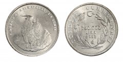 Turkey 750,000 Lira Coin, 2002, KM #1162, Mint, Commemorative, Angora Ram