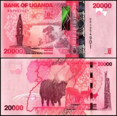 Uganda 20,000 Shillings Banknote, 2021, P-53f, UNC