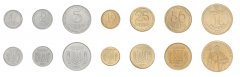 Ukraine 1 Kopiika - 1 Hryvnia 7 Pieces Coin Set, 2009-2010, KM #6-209, Mint