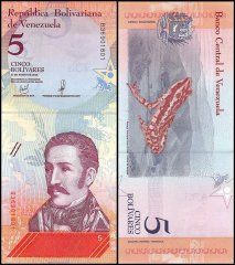Venezuela 5 Bolivar Soberano Banknote, 2018, P-New, UNC