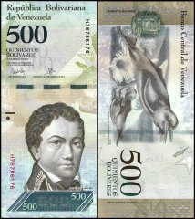 Venezuela 500 Bolivar Fuerte Banknote, 2017, P-94b, UNC