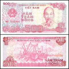 Vietnam 500 Dong Banknote, 1988, P-101a.2, UNC