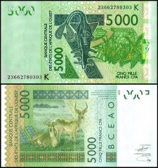West African States - Senegal 5,000 Francs Banknote, 2023, P-717Kw, UNC