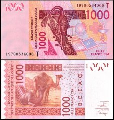 West African States - Togo 1,000 Francs Banknote, 2019, P-815Ts, UNC