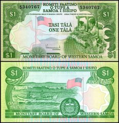 Western Samoa 1 Tala Banknote, 2000 ND, P-19CS, UNC, Prefix S, Modern Reprint