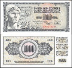 Yugoslavia 1,0000 Dinara Banknote, 1978, P-92c, UNC