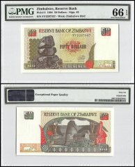 Zimbabwe 50 Dollars, 1994, P-8, PMG 66