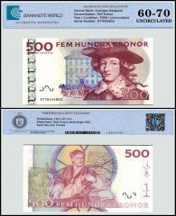 Sweden 500 Kronor Banknote, 2009, P-66c.2, UNC, TAP 60-70 Authenticated