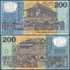 Sri Lanka 200 Rupees Banknote, 1998, P-114b, UNC, Commemorative, Polymer