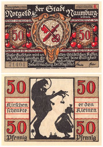 Naumburg 50 Pfennig 12 Pieces Notgeld Set, 1920, Mehl #928.4, UNC