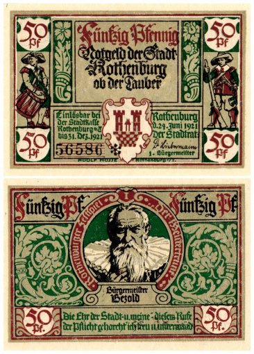 Weissenfels 25 - 50 Pfennig 7 Pieces Notgeld Set, 1921, Mehl #1403.1/2, UNC