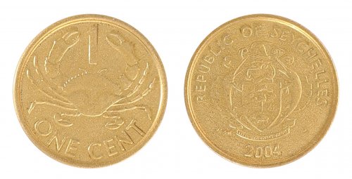 Seychelles 1 Cent-5 Rupees, 6 Pieces Coin Set, 2004-2012, KM #46-51, Mint