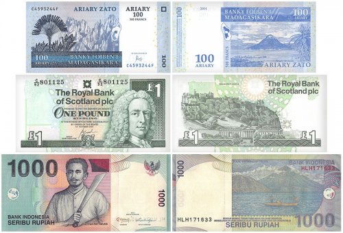 The Ascent, 7 Piece Banknote Set, UNC